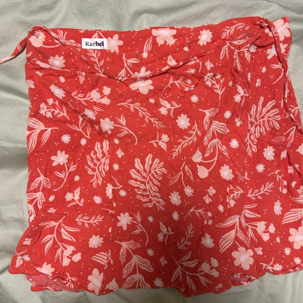 Rachel Coral Floral Skirt
